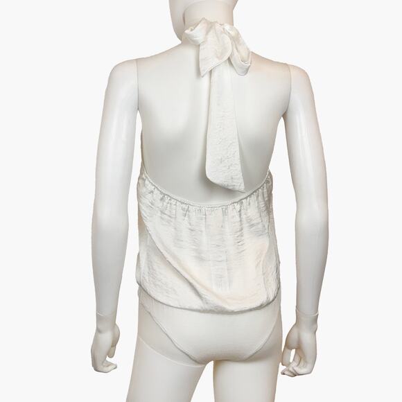 NWT VICI "Miami" Satin Halter Bodysuit (Off-White | Size M) - Picture 3 of 8